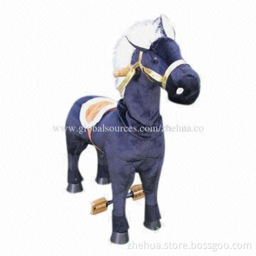 Kid's ride-on animal toy with plush skin and walk like a horse